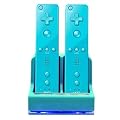 Wii Docking Station In Blue With 2 x 2800 mAh Battery Packs