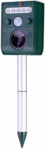 JoyEver Solar Electronic Pest Repellent, Use Ultrasonic Flashing Light and PIR Tech, Scare Away Cat Dog Deer Bird Rabbit Unwanted Animals, Battery Included, Essential Garden Outdoor Accessory