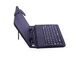 Magnetic Flip Leather Bag Cover Case for Tablet PC Ebook Reader with USB Keyboard and Stylus Black