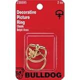 Bulldog Decorative Picture Rings-2 Pkg - Bright Brass Classic 230595, 4 Item(s) Order by Bulldog