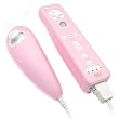 Nintendo Wii Remote and Nuchaku Premium Silicone Skin - 8 Color Options (Pink)