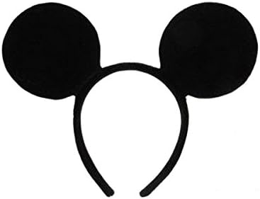 JIEAK Fancy Dress Up Costume Mickey Red Dot Bowknot and Minie Mouse Ears Headband Party Birthday Gift (Black)