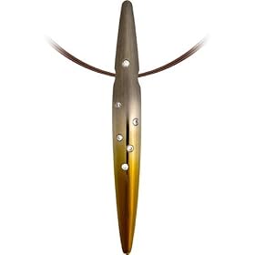 Titanium Diamond Set Coloured Pendant and Necklace by Ti2 Woman