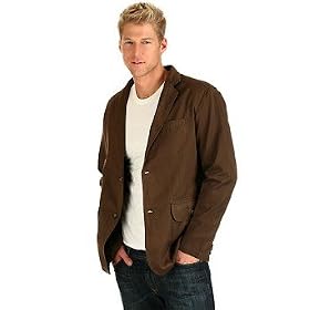 <b>Men's Woven Jacket w/Notched Lapel and Double Button Closure</b>
