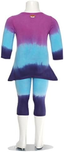 Toddler Girls 3T Navy Violet Tunic Pant Denim Sparkle Flower Outfit