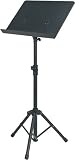 Tour Grade Solid Desk Orchestra Stand, Black
