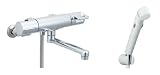 LIXIL(リクシル) INAX 浴室用 壁付 サーモスタット付シャワーバス水栓 クロマーレ エコフルスイッチシャワー BF-HB145TSDW