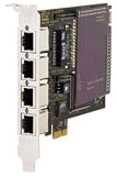Digium TE420B Quad Span T1/E1 PCI Express Card with Octasic DSP-based Echo Cancellation Module