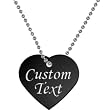 Custom No. 4 BLACK Anodized 1.25 Inch HEART Necklace