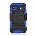 Aimo Wireless Hybrid Double Layer Skin Rhino Armor Case with Holster and Swivel Belt Clip Combination for Kyocera Hydro C5170 - Retail Packaging - Blue/Black