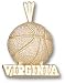 Virginia Cavaliers Solid 10K Gold ''VIRGINIA'' Basketball Pendant