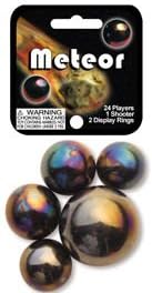 Mega Marbles - METEOR MARBLES NET (1 Shooter Marble &amp; 24 Player Marbles)