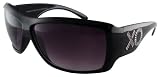 XOXO - XOXO Womens Plastic Frame Sunglasses with Metallic Etching