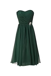 Plus Size Strapless Chiffon/Satin Short Pleated  Sweetheart Evening Dress/Bridesmaid Dress/Prom Dress/Wedding Party Dress  With Rhinestones