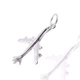 925 Sterling Silver Jewelry, Amazing Airplane Charm, Adjustable Fit, Plus Free Special Gift Pouch