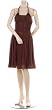 BCBG MAHOGANY SILK CROCHET HALTER DRESS NEW 10