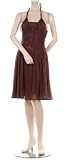 BCBG MAX AZRIA - BCBG MAHOGANY SILK CROCHET HALTER DRESS NEW 10