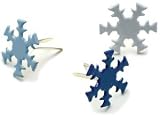Painted Metal Paper Fasteners, 50/Pkg: Assorted Snowflakes