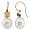 14K White Gold Paspaley South Sea Cultured Pearl and Citrine Earrings - 12.00mm