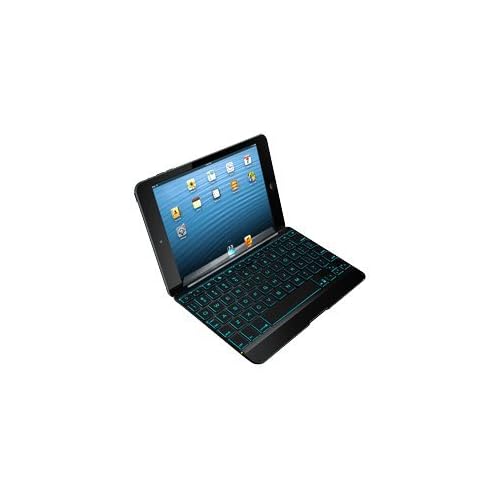 ZAGG Folio Case Hinged with Backlit Bluetooth Keyboard for iPad mini/Retina, Grey (IM2ZKC-BB0)