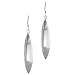 Sterling Silver Pointed Polished Long Accented Earrings