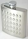 6 OZ STAINLESS STEEL LIQUOR FLASK DIAMOND PLATED