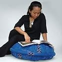 Floor cushion cover, 'Bali Meditation'