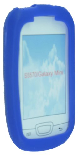 A PACK OF BLACK + BLUE COLOUR GEL PROTECTION CASE COVER FOR SAMSUNG GALAXY MINI S5570