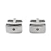 Men's New Rectangular Cuff Links With Cubic Zicornia By Steelx