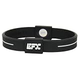 EFXSiliconeSportBracelet,8-Inch,Black/White