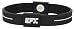EFX Silicone Sport Bracelet, 9-Inch, Black/White