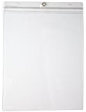 Menda 35048 Clear Vinyl Job Ticket Holder with Re-closable Zipper, 9-3/4 Width x 13-1/4 Height (Pack of 25)