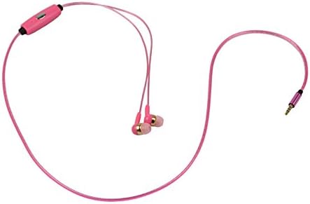 Dernen In-the-ear LED Glowing Cable Earphones Headset with 3.5 mm Stereo In-ear Earplugs New Style Earphones with Flashing LED lights for Smartphone with 3.5 mm Audio Plug Adapter (Pink)