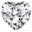 Certified Diamond (Heart, Very Good cut, 1.61 carats, I color, I1 clarity)