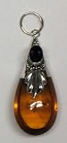 Amber Drop With Amethyst