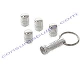 from Car Accessories Richbrook Spinning Anti-Theft Car Wheel Valve Caps - Silver