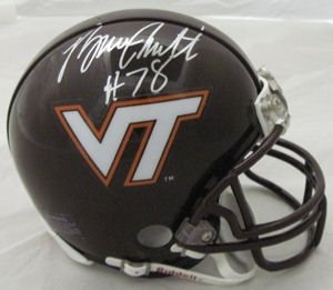 Bruce Smith Autographed/Hand Signed Virginia Tech Mini Helmet