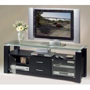 Elite 65 -Inch wide Credenza unit, TV Stand and Audio Rack Combination in Black-model:EL996 by Elite