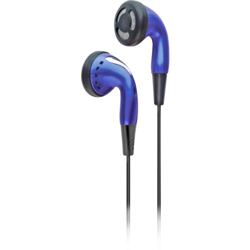 New Blue Colortunes Fashion Earbuds Volume Control Sleek High Gloss Metallic Color Finish