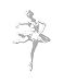 Sudden Shadows Ballerina Dance Ballet Wall Sticker