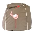 Cocoon Couture Early Bird Kids Bean Bag Cover - rosebud on sand - 100% washable pinwale cotton