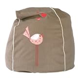 Enlarge toy image: Cocoon Couture Early Bird Kids Bean Bag Cover - rosebud on sand - 100% washable pinwale cotton - infant and baby development