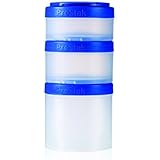 BlenderBottle ProStak Twist n' Lock Storage Jars Expansion 3-Pak with Pill Tray