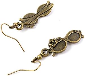 50 Pairs Earring Jewelry Making Charms Antique Bronze Findings Hooks Supplies Wholesale Supply Handmade G0PG6 Sunglasses