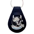 Jacksonville Jaguars Small Fine Leather/Pewter Key Ring - NFL Football Fan Shop Sports Team Merchandise