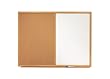 Quartet Combination Dry Erase/Cork Board, Oak Finish Frame, 36W X 24H, Natural Finish (QRTS553)