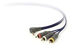 Techlink 690272 4 Pole 3.5mm Plug to 3 Phono Plugs - 2m
