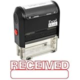 RECEIVED Self Inking Rubber Stamp - Red Ink (42A1539WEB-R)