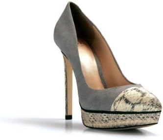 Sasha New York Women's Terra Grey Suede And Snake Skin Pump 37