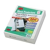 Oxford 07290 Top-loading nonglare poly archival quality sheet protectors, std. gauge, 200 box